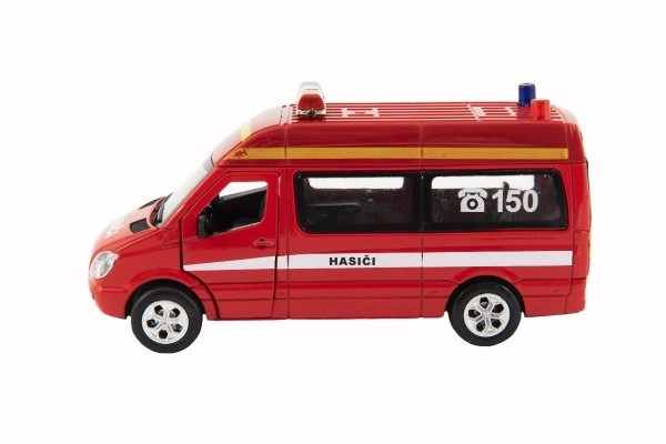 Brandbil med lys 15 cm