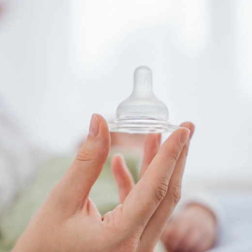 Blød silikonsut som ved brystet