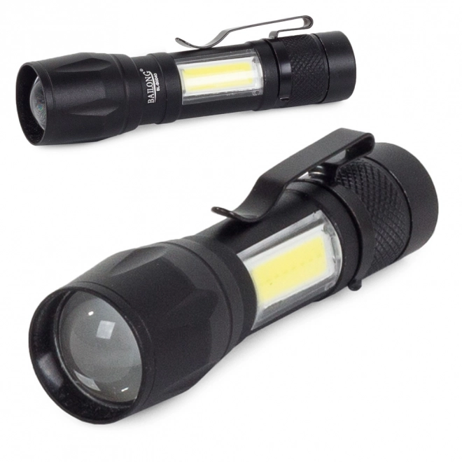 Militær taktisk lommelygte med LED-dioder CREE XP-E og COB