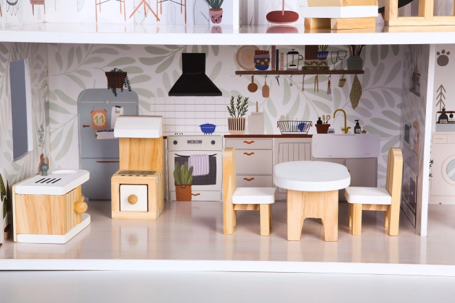 Dukkehus med møbler Residence Emma ECOTOYS