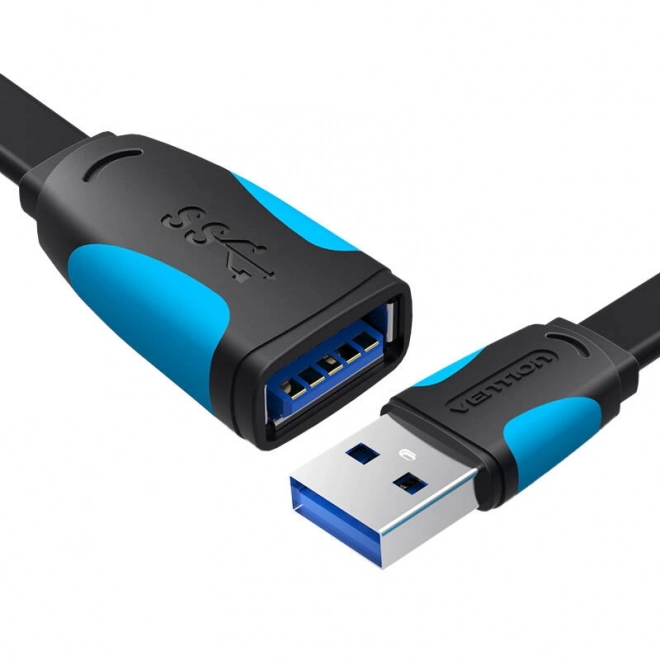Flad USB 3.0 forlænger kabel Vention 1m sort