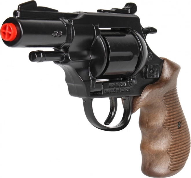 Sort metal politirevolver Gold Collection - 12 skud