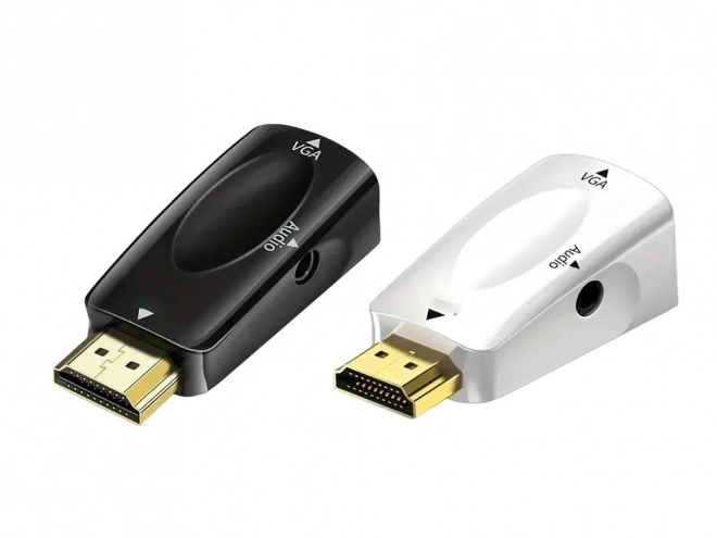 Konverter fra HDMI til VGA med lydudgang
