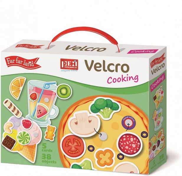 5 kort med velcro