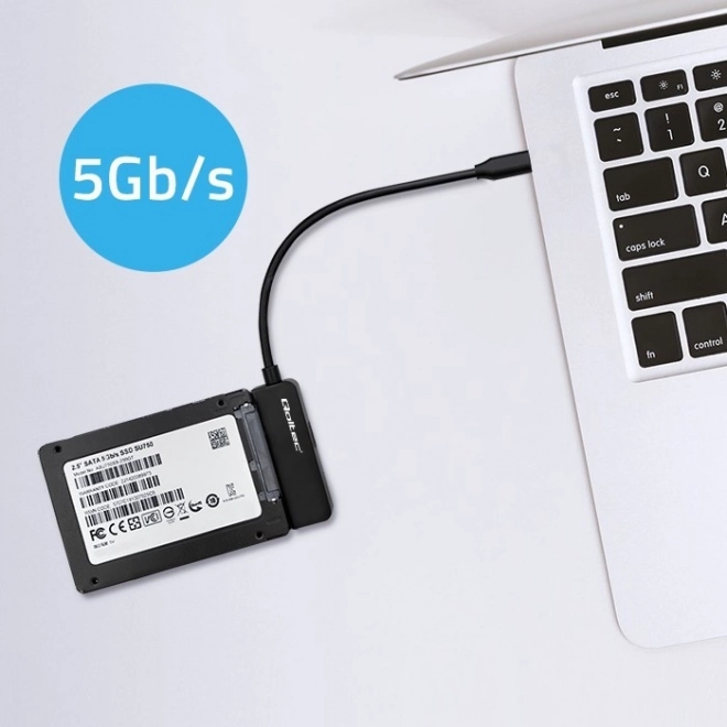 Adapter SATA | 2,5" adapter SSD HDD| Super hastighed 5Gb/s | 2TB – USB-C