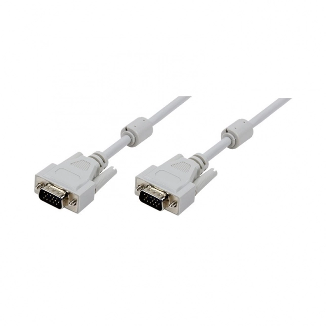 VGA-kabel 3m med dobbelt ferritkerne Grå