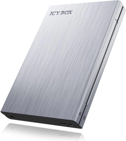 ICY BOX eksternt aluminiumskabinet til 2,5" SATA-disk med skrivebeskyttelse (USB 3.0 UASP)
