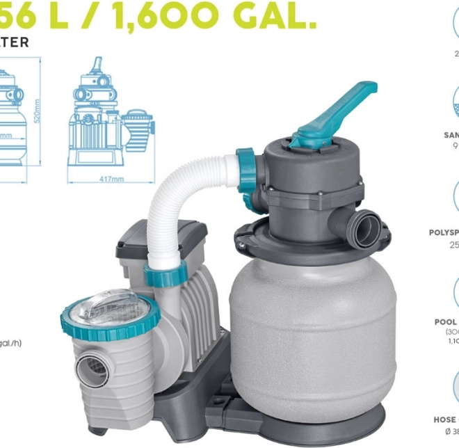 Bestway sand pumpe til poolvandsfiltrering