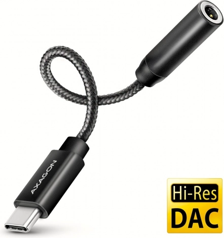 Ekstern USB‑C lydkort AXAGON ADA‑HC 32‑bit DAC med 3,5 mm jack (384 kHz)