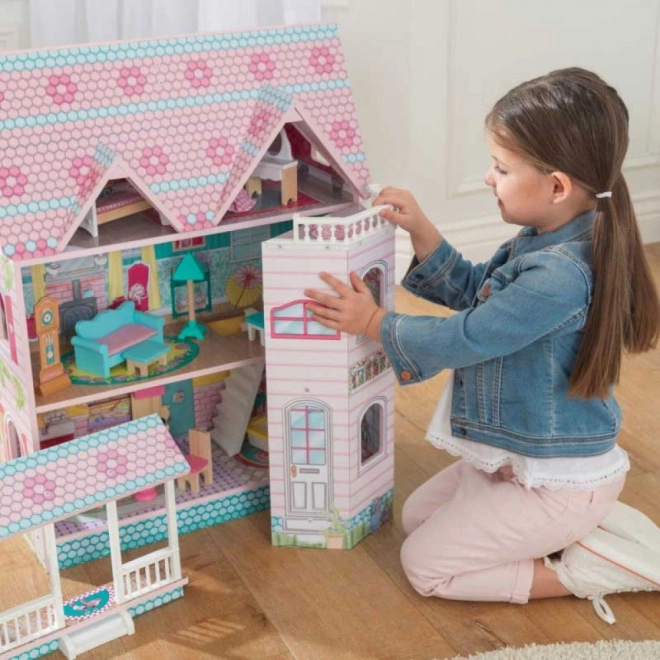 Dukkehus Abbey Manor fra KidKraft med udstyr