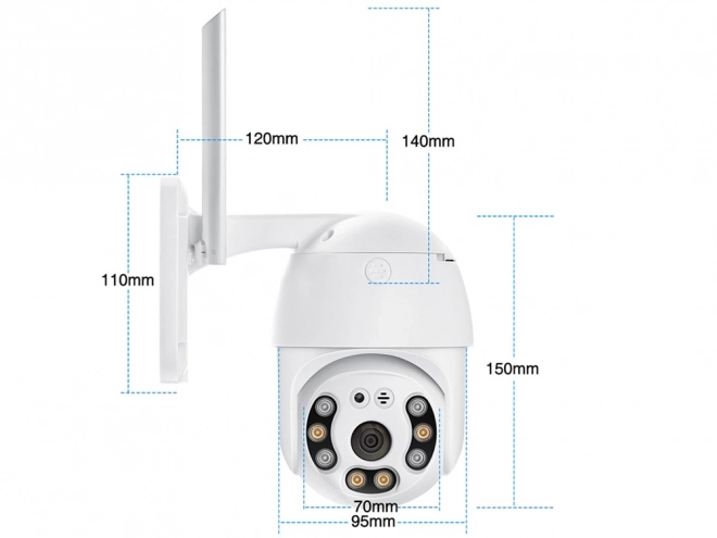 Udendørs smart WiFi-kamera Full HD med optisk zoom