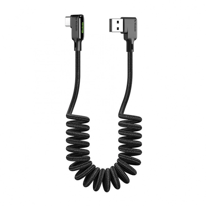 USB til USB-C Kabel, Mcdodo CA-7310, Vinklet, 1,8 m (Sort)