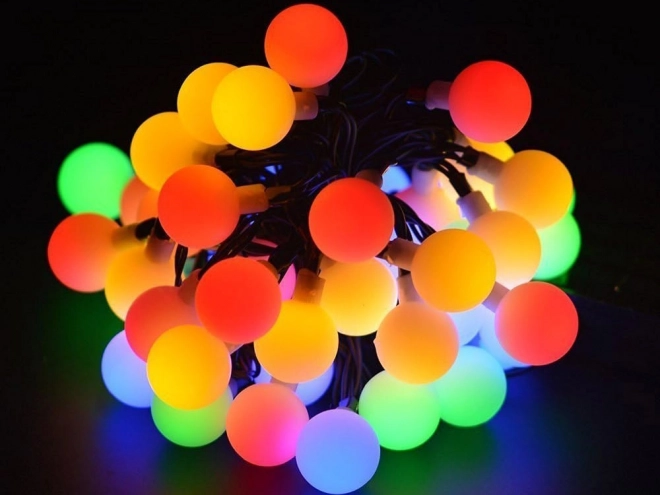 Solcelle-baseret flerfarvet haveguirlande med LED