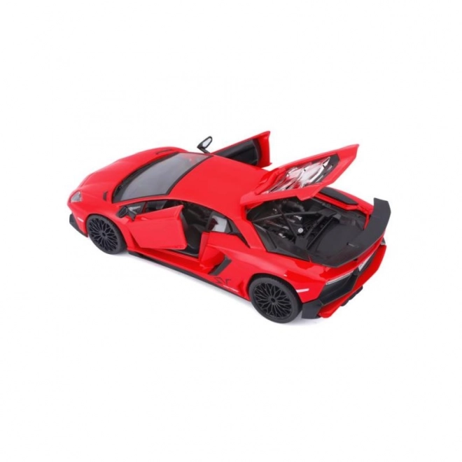 Metalmodel Bburago Lamborghini Aventador rød 1:24