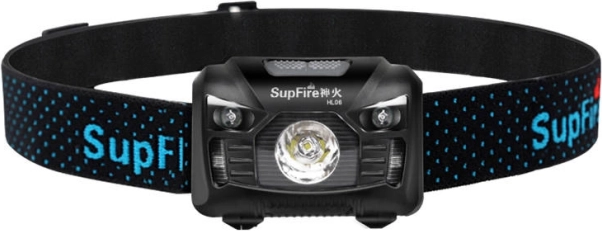 Pandelygte SUPERFIRE HL06, 500 lm, USB-opladning