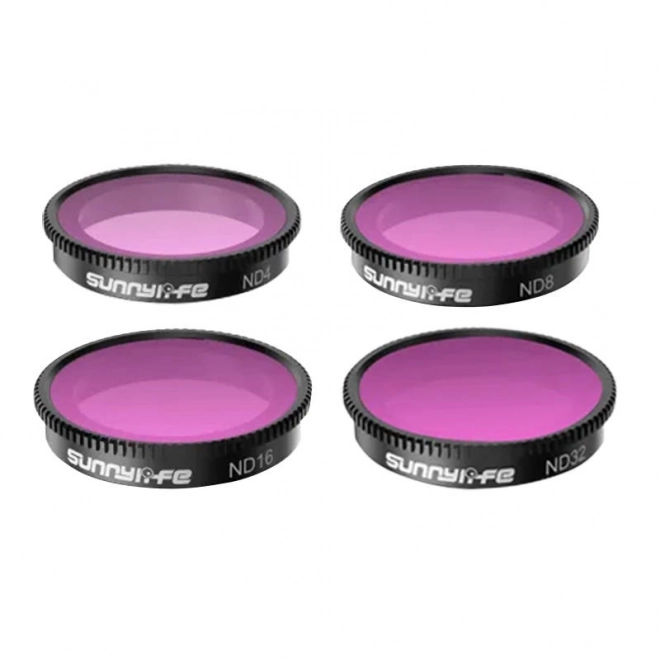 Sæt med 4 ND4+ND8+ND16+ND32 Sunnylife filtre til Insta360 GO 3/2