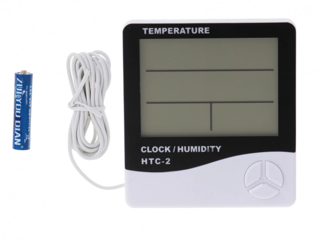 5-i-1 termometer, hygrometer og ur HTC
