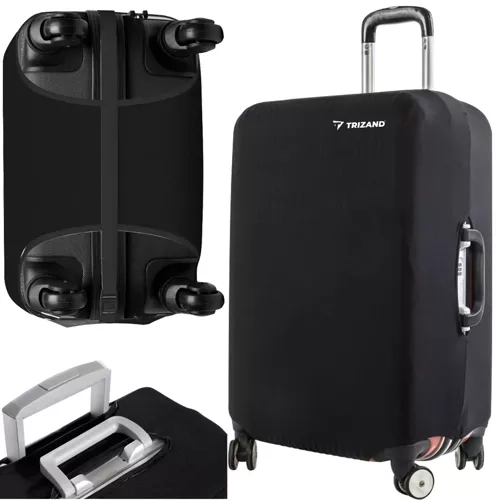 Trizand 23839 Kuffertovertræk M 62 x 43 x 27 cm sort