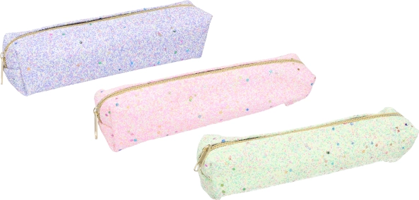 Glitrende penalhus etui 20 × 4,5 × 4,5 cm