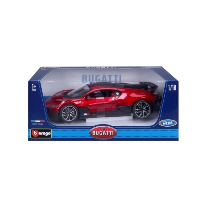 Bburago model Bugatti Divo rød 1:18