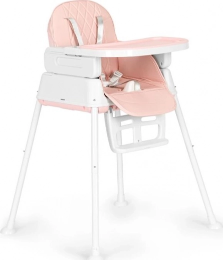 ECOTOYS Sammenklappelig højstol til børn 3-i-1 pink