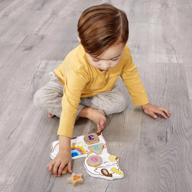 Little Tikes Træpuslespil med tal - Enhjørning, Dinosaur, Lama