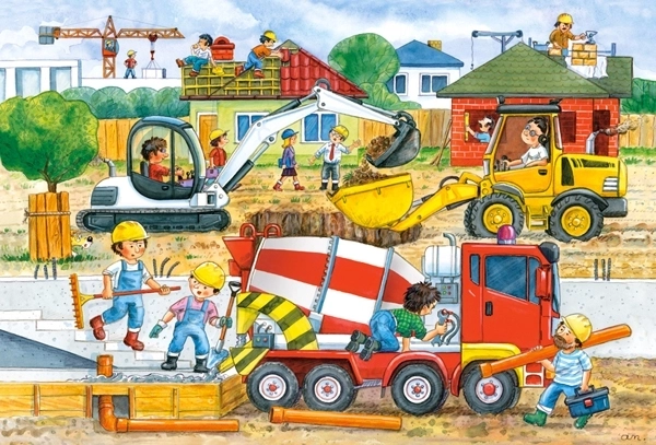 Puzzle Maxi Byggeplads 40 brikker