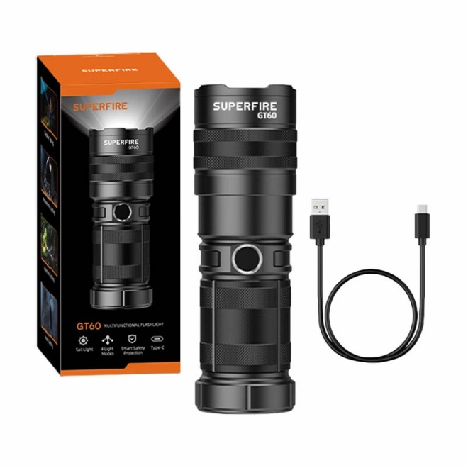 lommelygte Superfire GT60 2600 lm med USB-C