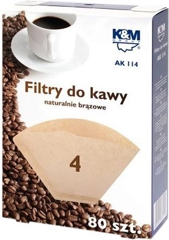 Papir kaffefiltre str. 4, 80 stk.