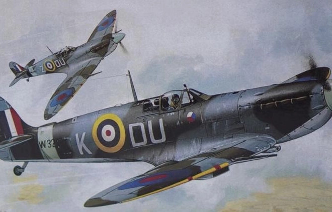 Model af flyet Supermarine Spitfire Mk.Vb HI TECH 1:72