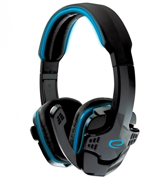 Gaming-headset med mikrofon ravn blå