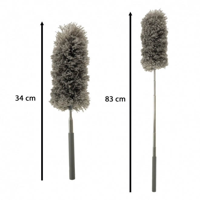 Grå teleskopisk støvekost af mikrofiber
