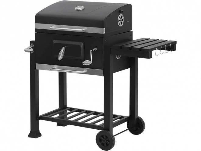 Havegrill til Trækul med To Riste og Termometer