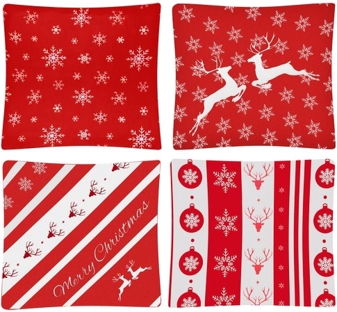 Ensartet julestil i et sæt med 4 stk.