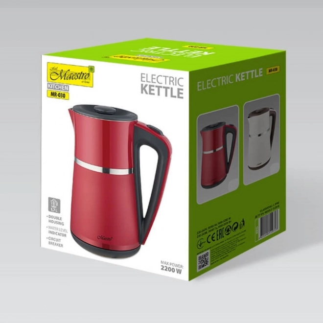 Elektrisk kedel Maestro 1,7l rød