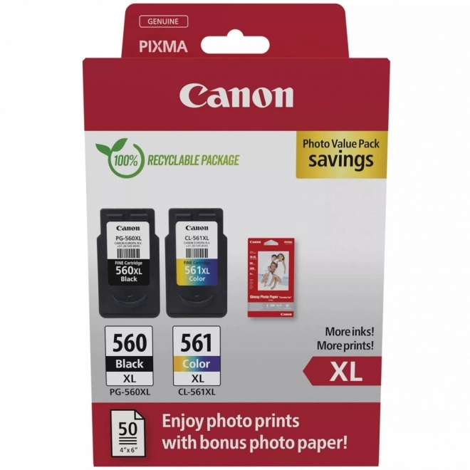 Toner Canon PG-560XL/CL-561XL med fotopapir
