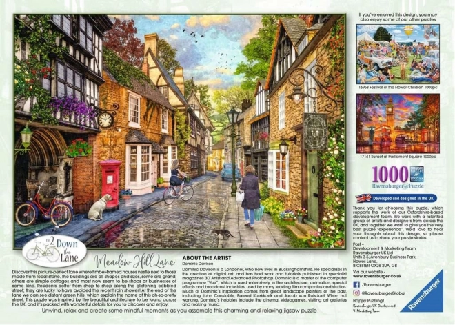 Puzzle Ravensburger Meadow Hill Lane 1000 brikker