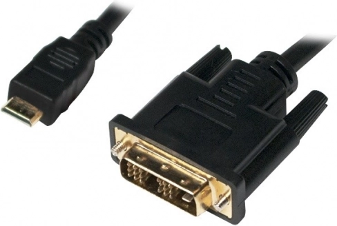 Mini HDMI til DVI‑D kabel 1 m, sort