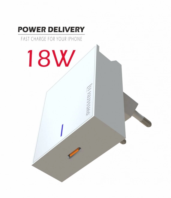 Oplader Swissten iPhone 3.0 18W Power Delivery - hvid