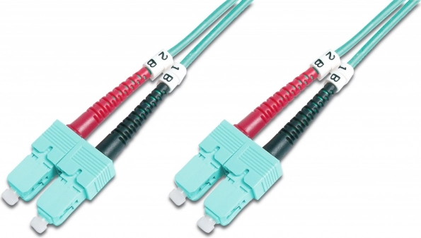 Patchkabel optisk duplex SC-SC MM 50/125 OM3 LSOH 3 m, turkis