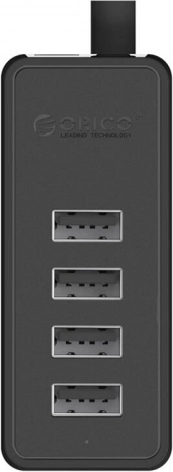 Orico USB-hub med 4 USB 2.0-porte (sort)
