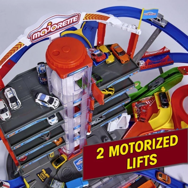 Garage Super City + 6 bilmodeller og tog
