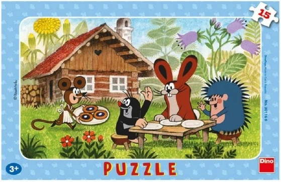 Dino Puzzle Muldvarpen på besøg