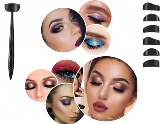 Sæt af silikoneskabeloner til eyeliner