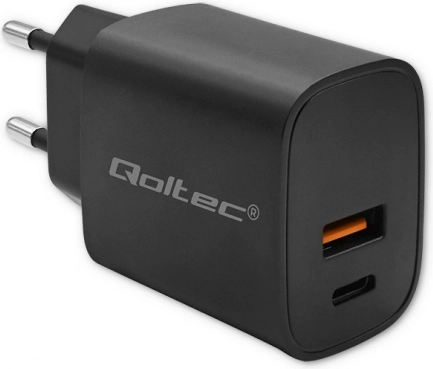 Qoltec GaN Power Pro oplader - 30W, sort