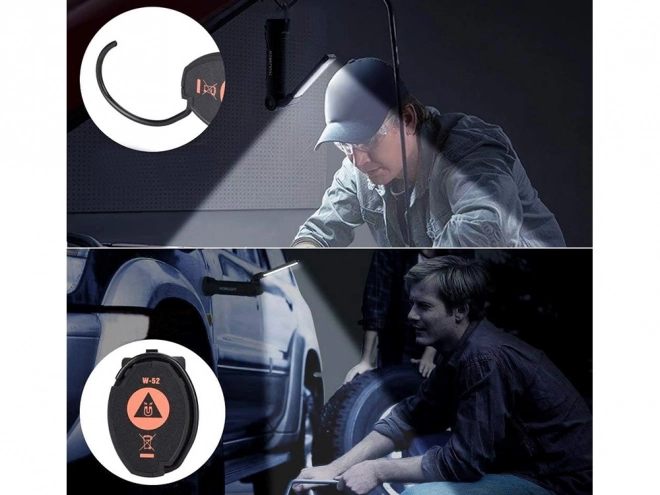 Magnetisk værkstedslampe Magnese med USB foldbar håndtag 5i1