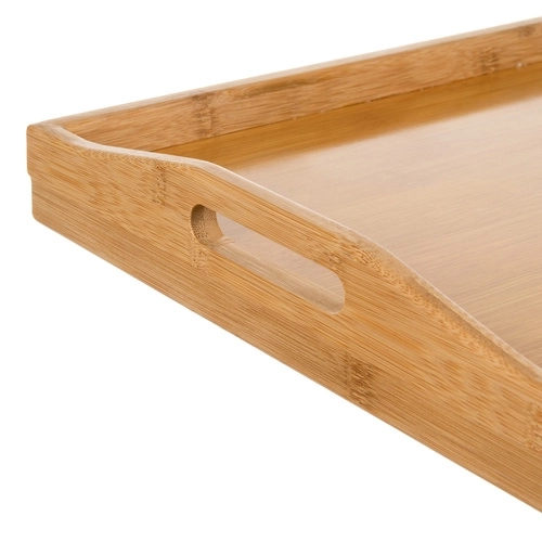 Foldbart bambusbord til sengen med laptopfunktion