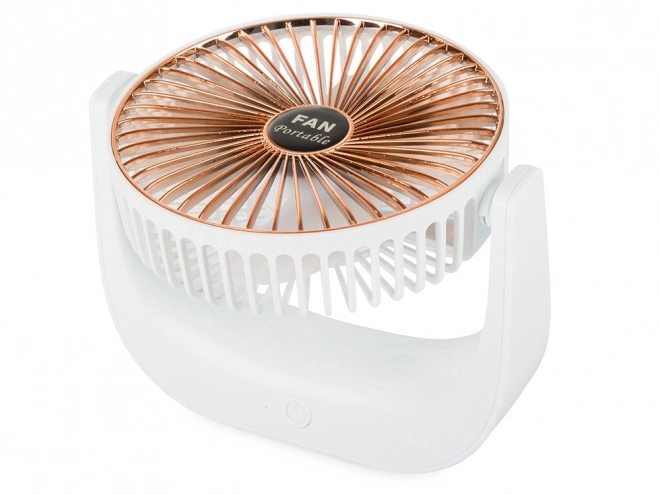 Trådløs bordventilator – Hvid-rosa