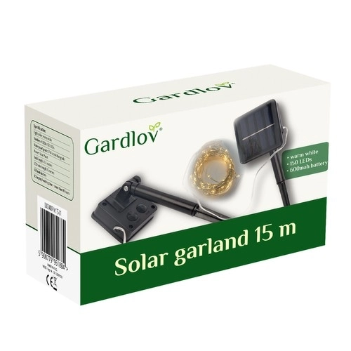 Solcelle guirlande 15m IP44 Gardlov 24007