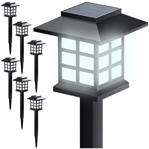 Solcellehave lamper LED – sæt 6x hus